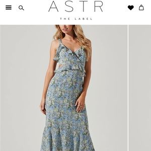 ASTR the Label Wildflower Midi Cutout Dress, Size M